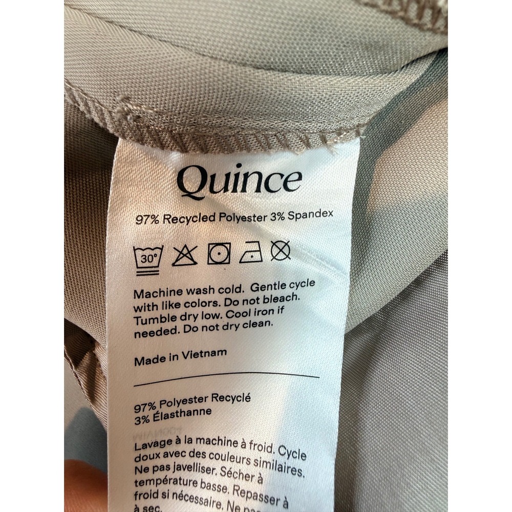 Quince NWT Crepe Pleated Wide Leg Pants Morel Gray Size 16 - Picture 6 of 10